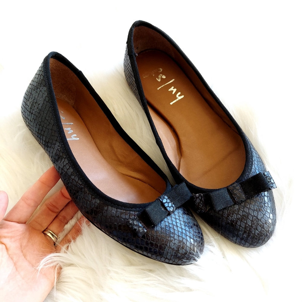 Fs/ny snake gray black flats 6